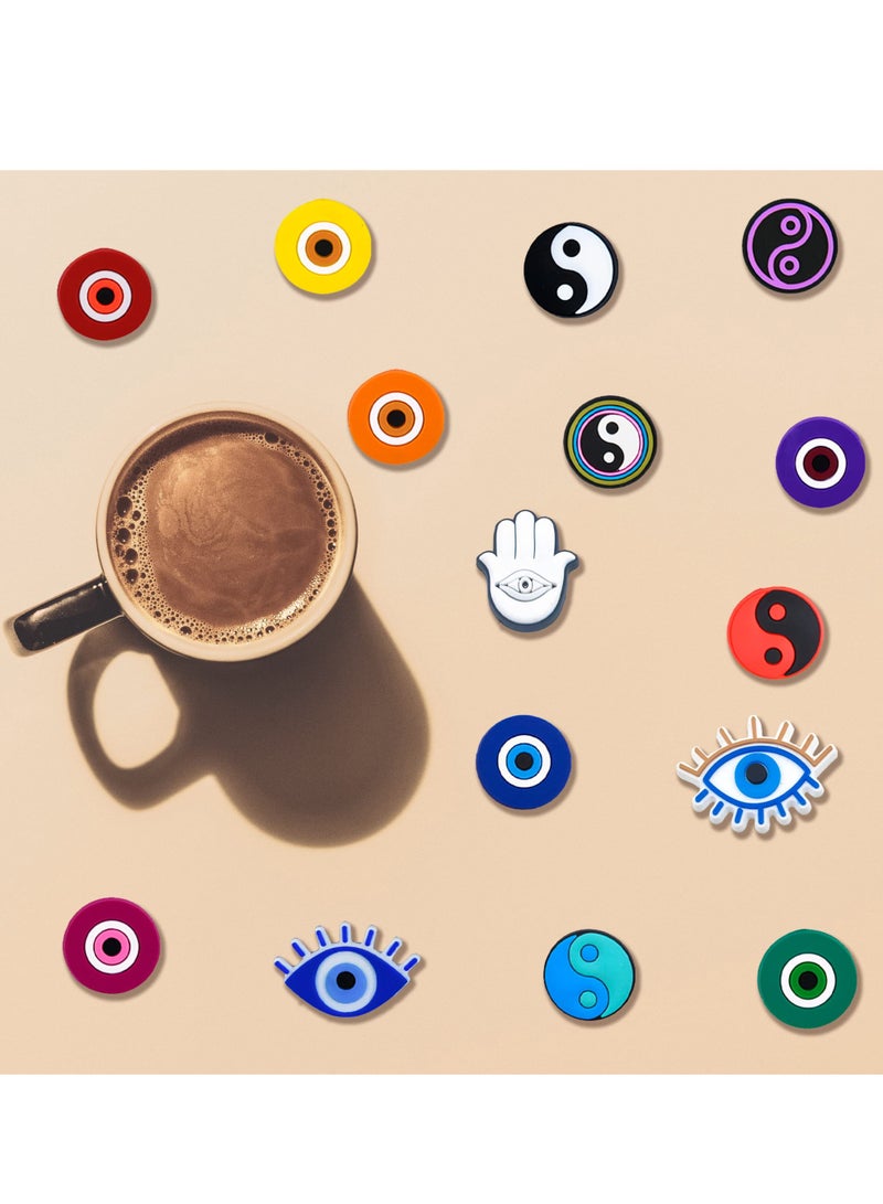 SYOSI Croc Jibbitz Shoe Charms for Croc 25 Pcs Evil Eyes Shoe Decoration Charms, Bracelet Wristband Accessories Party Gifts - Image 5