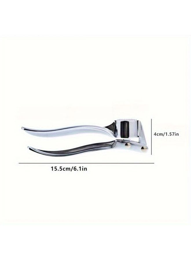 Heavy Duty Silvery Metal Manual Garlic Ginger Press With Ergonomic Handle - Image 5