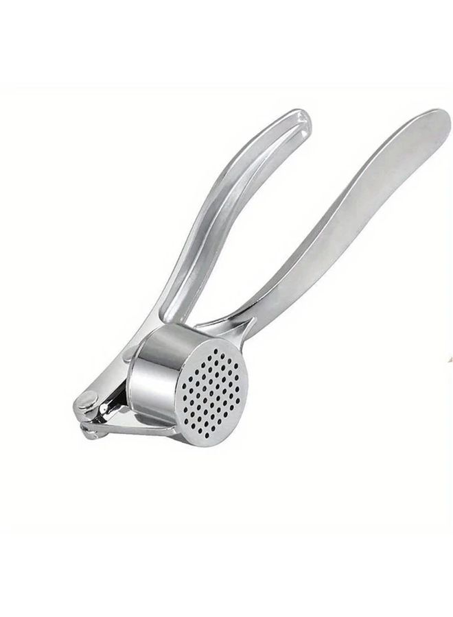Heavy Duty Silvery Metal Manual Garlic Ginger Press With Ergonomic Handle - Image 2