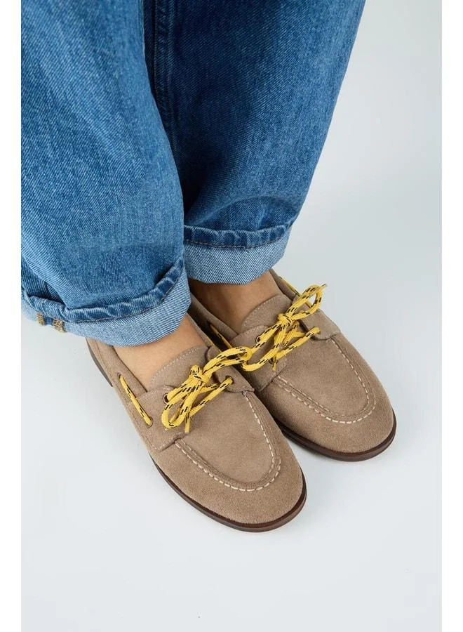 Manijero  Monica Women's Genuine Leather Colored Laced Vizon Shoes. for Women | Best Price UAE