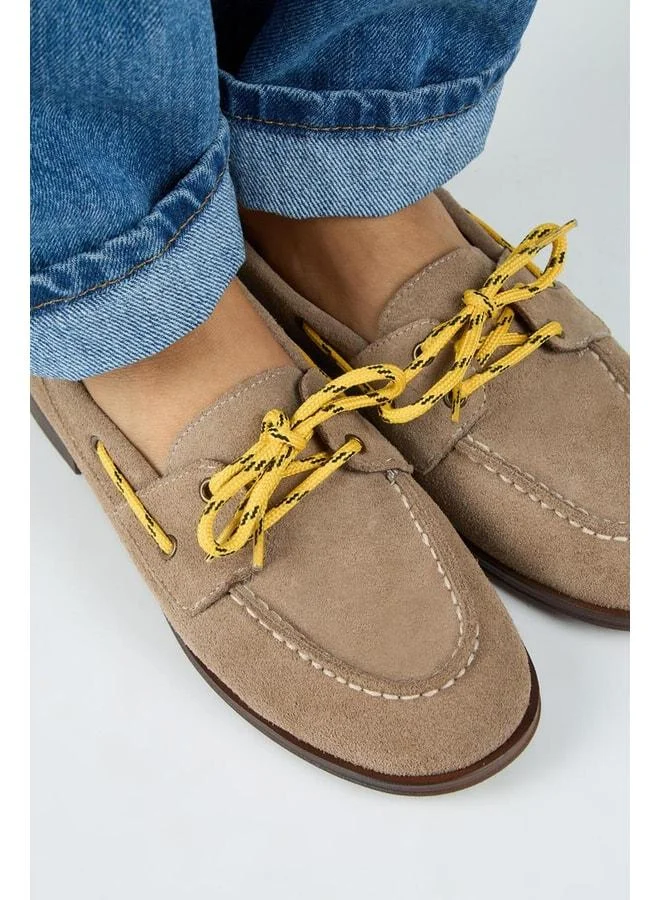 Manijero  Monica Women's Genuine Leather Colored Laced Vizon Shoes. for Women | Best Price UAE