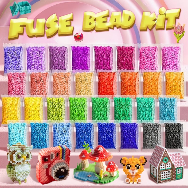 5000pcs 2.6mm Multicolored Melting Beads Digital Series 4 Craft Kit Gift - Image 1