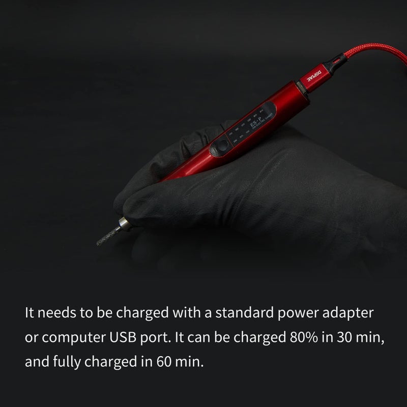 ANSAI USB Charge Portable Electric Micro Sanding Pen For Hobby Model Craft,Sanding, Polishing, Drilling, Etching, Engraving, DIY Crafts (ES-P sanding pen) - Image 4