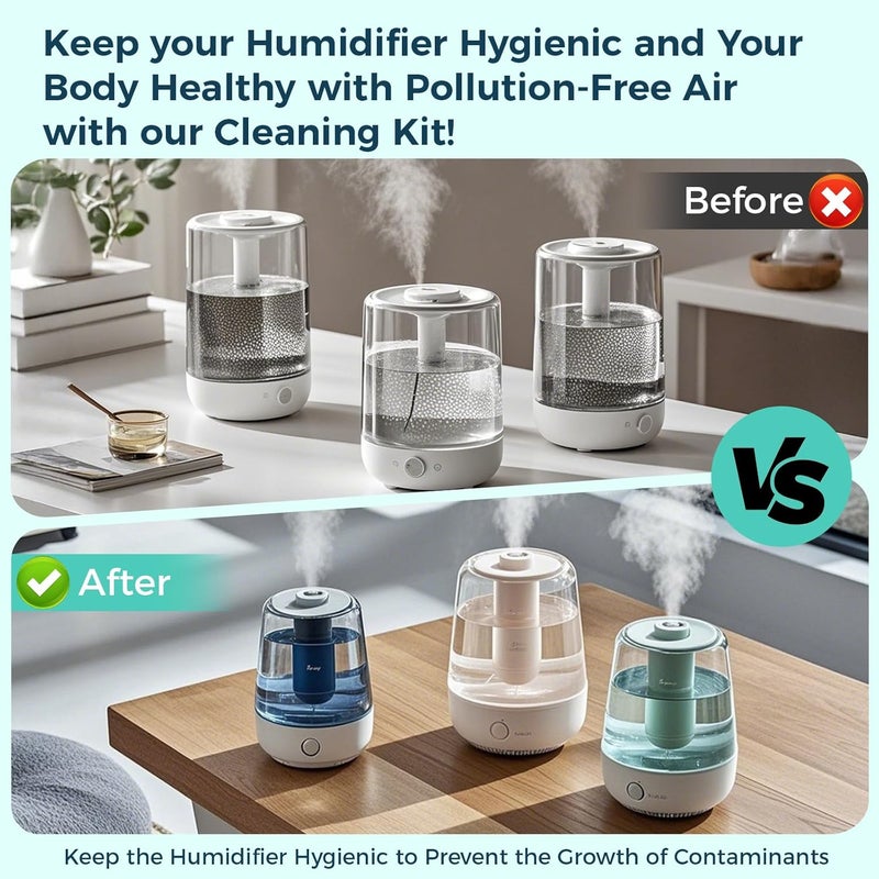 XPMBF 11 Pcs Humidifier Cleaner Brush Set, Crevice Cleaning Brush Small Detail Cleaning Brushes for Humidifiers, Keyboards, Tiles, Bottles & Tight Spaces | Portable Home/Travel Clean Tools - Image 2