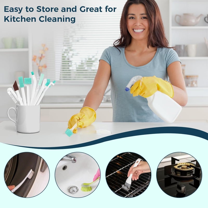 XPMBF 11 Pcs Humidifier Cleaner Brush Set, Crevice Cleaning Brush Small Detail Cleaning Brushes for Humidifiers, Keyboards, Tiles, Bottles & Tight Spaces | Portable Home/Travel Clean Tools - Image 4