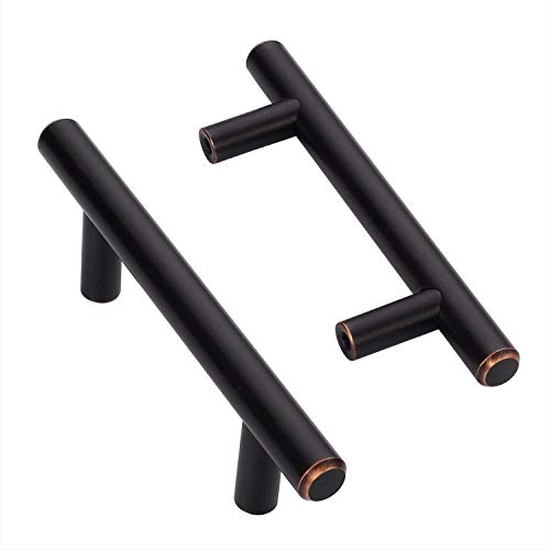 Amerdeco IH0001ORB76 10 Pack Oil Rubbed Bronze 3Inch(76mm) Hole Centers Kitchen Cabinet Pulls Hardware Modern Kitchen Solid Handles for Cabinets Cupboard Handles Drawer Pulls - Image 1