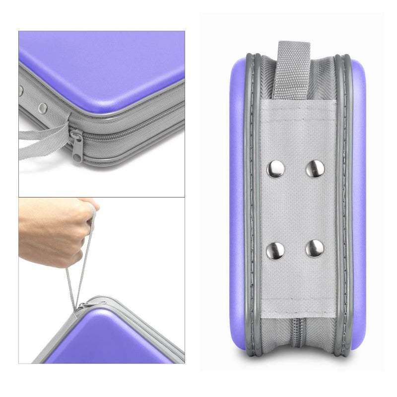Siveit CD Case, 40 Capacity CD/DVD Case Holders Wallet Hard Plastic DVD Disc Cases Storage Binder for Car Home Office Travel (Lavender) - Image 3