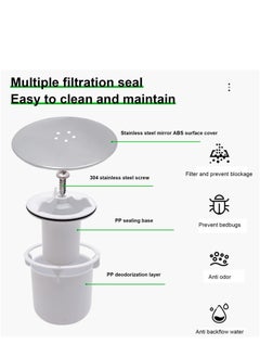SYOSI Shower Waste Drain Cover Replacement - 115mm Chrome Finish Cap Tube Sediment Cup for 90mm Tray Hole, Shower Plug Hole Cover, Removable Shower Trap Cover Fast Flow, Top Fitting Cap Parts  - Image 4