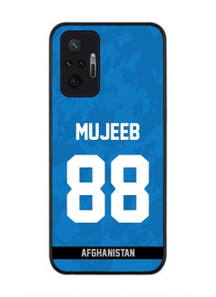 Rugged Black Edge Case for Redmi Note 10 Pro 4G, Slim fit Soft Case Flexible thin Cover - Player Name - Mujeeb Ur Rahman, Jersey Number- 88