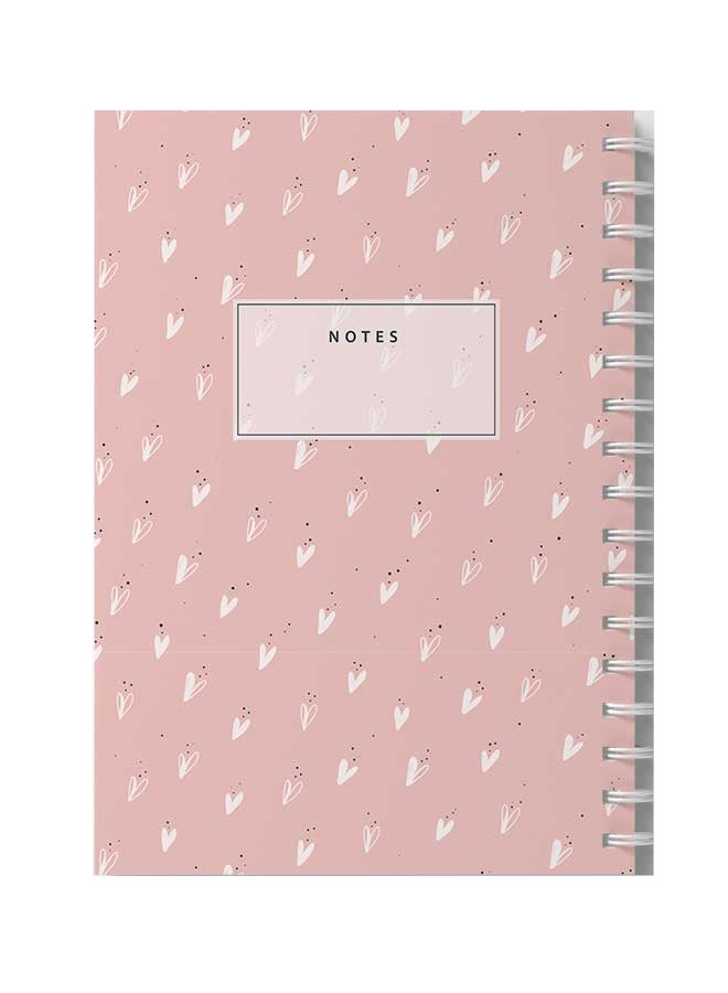 LOWHA 60-Sheets Spiral Notebook Pink/White/Black - Image 4