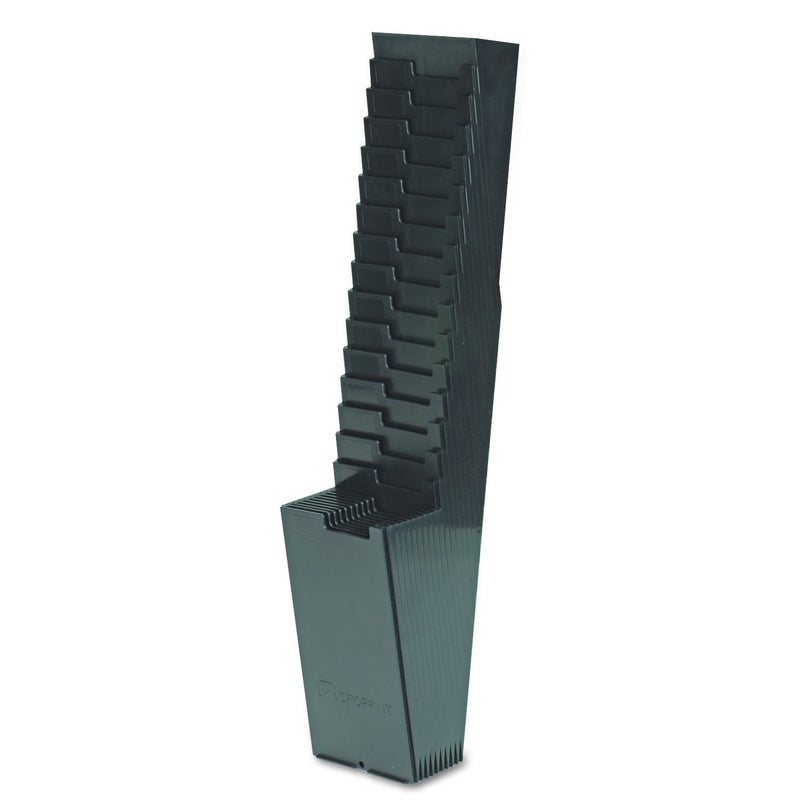 Acroprint 81-0118-000 25-Pocket Expanding Time Card Rack, Plastic, Black - Image 3