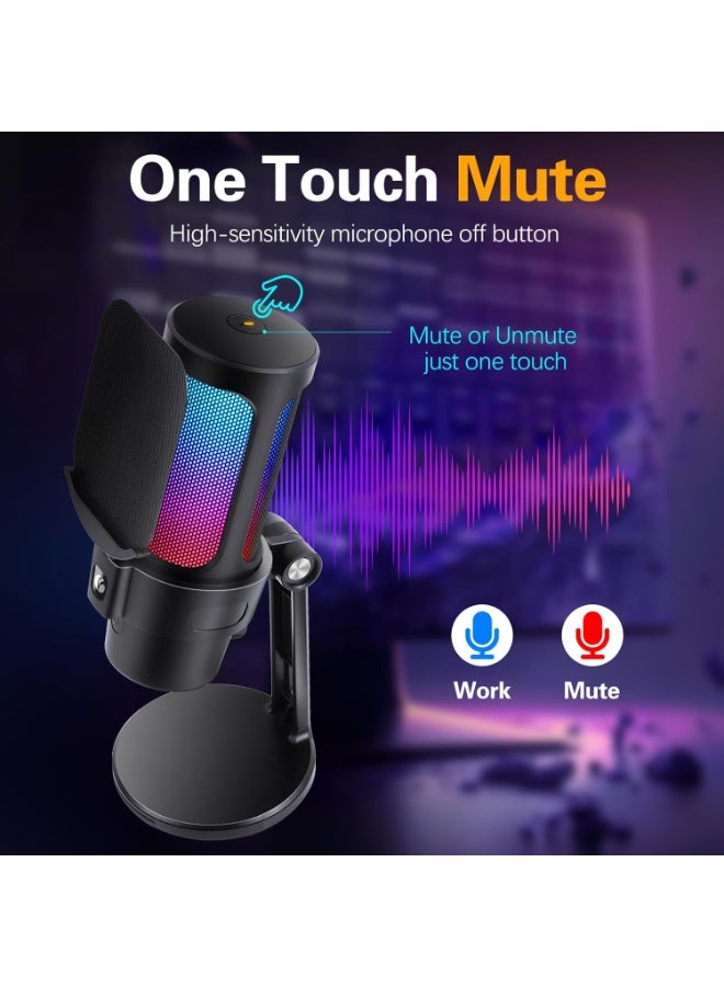 في كوم ميكروفون الألعاب - ميكروفون ديناميكي مكثف للبودكاست - Image 2