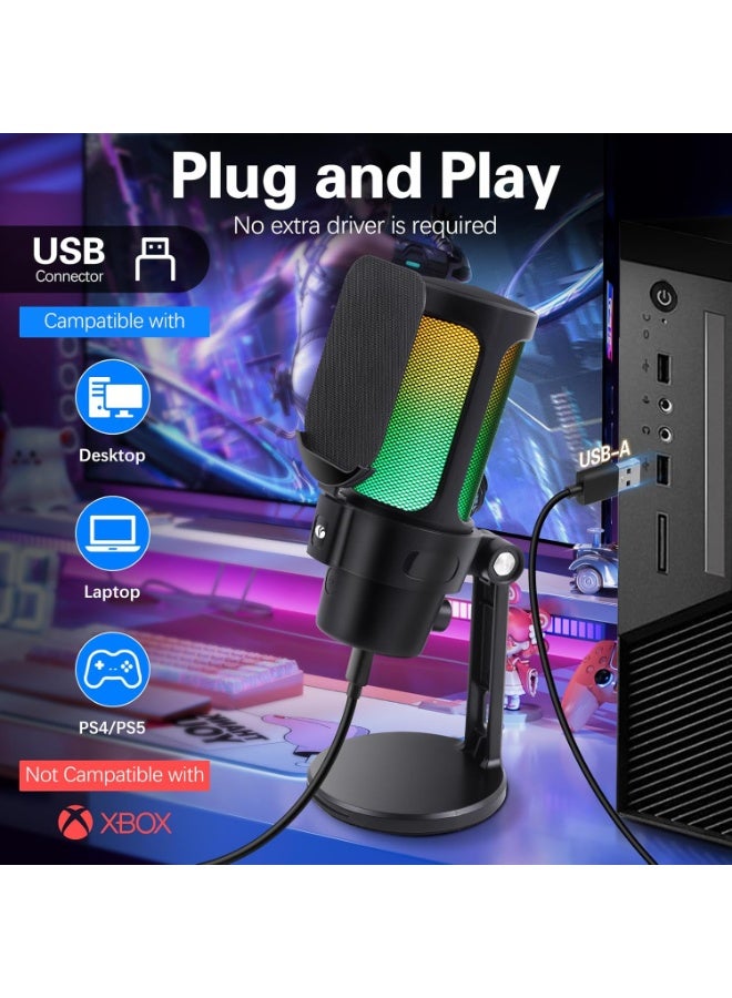 في كوم ميكروفون الألعاب - ميكروفون ديناميكي مكثف للبودكاست - Image 3