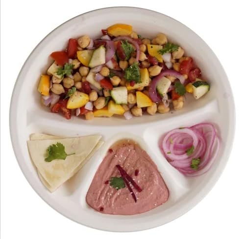 3A FEATURETAIL 100% Biodegradable, Natural, Compostable, Ecofriendly, Safe & Hygienic Disposable Plates (10 Inch Size Set of, 50) - Image 2