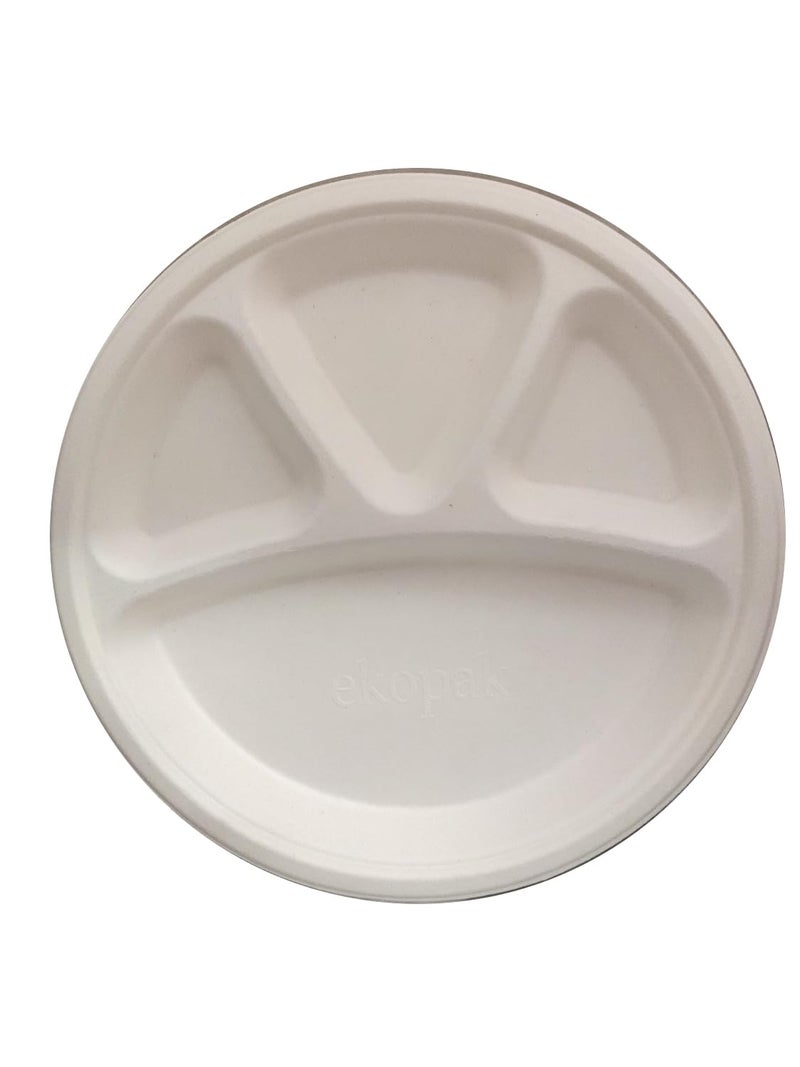 3A FEATURETAIL 100% Biodegradable, Natural, Compostable, Ecofriendly, Safe & Hygienic Disposable Plates (10 Inch Size Set of, 50) - Image 1