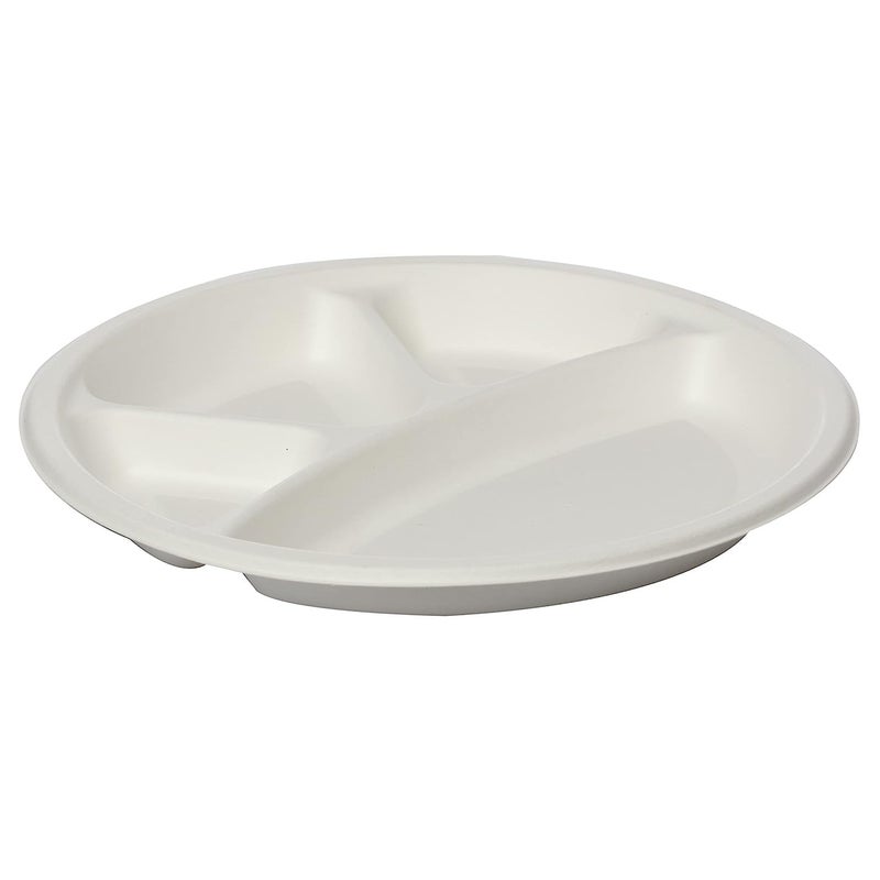 3A FEATURETAIL 100% Biodegradable, Natural, Compostable, Ecofriendly, Safe & Hygienic Disposable Plates (10 Inch Size Set of, 50) - Image 4