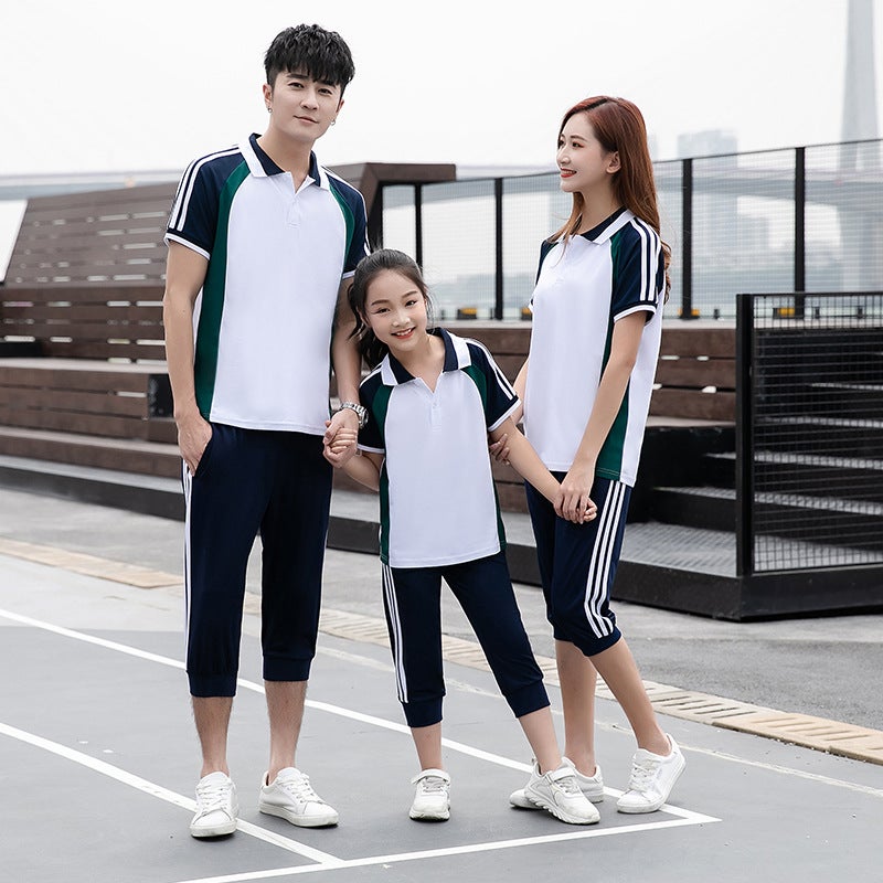 Three-Quarter Pants And Short-Sleeved Two-Piece Set Class Uniform, Customizable With Logo, Suitable For Group Activities, School Uniforms, Sports Meets, Summer Uniforms, Quick-Drying - Image 4