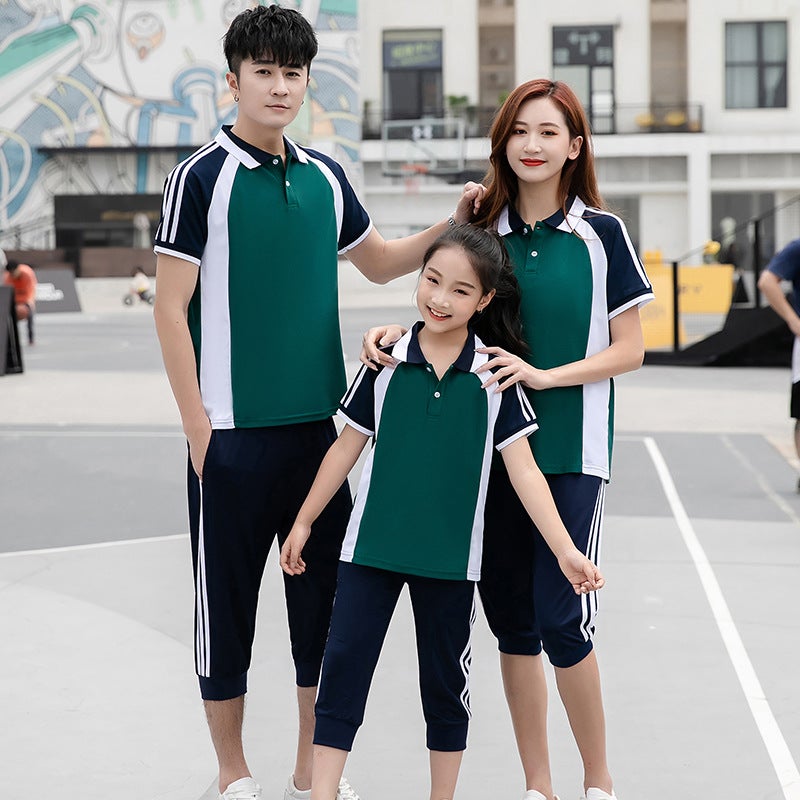 Three-Quarter Pants And Short-Sleeved Two-Piece Set Class Uniform, Customizable With Logo, Suitable For Group Activities, School Uniforms, Sports Meets, Summer Uniforms, Quick-Drying - Image 3
