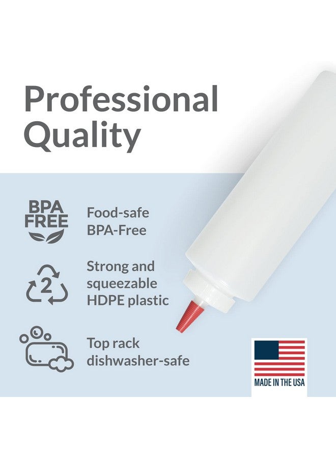 بيناكل ميركانتيل زجاجات توابل بلاستيكية قابلة للضغط من بيناكل ميركانتيل بغطاء أحمر، مجموعة من 6 زجاجات سعة 16 أونصة، ذات فوهة واسعة - Image 2