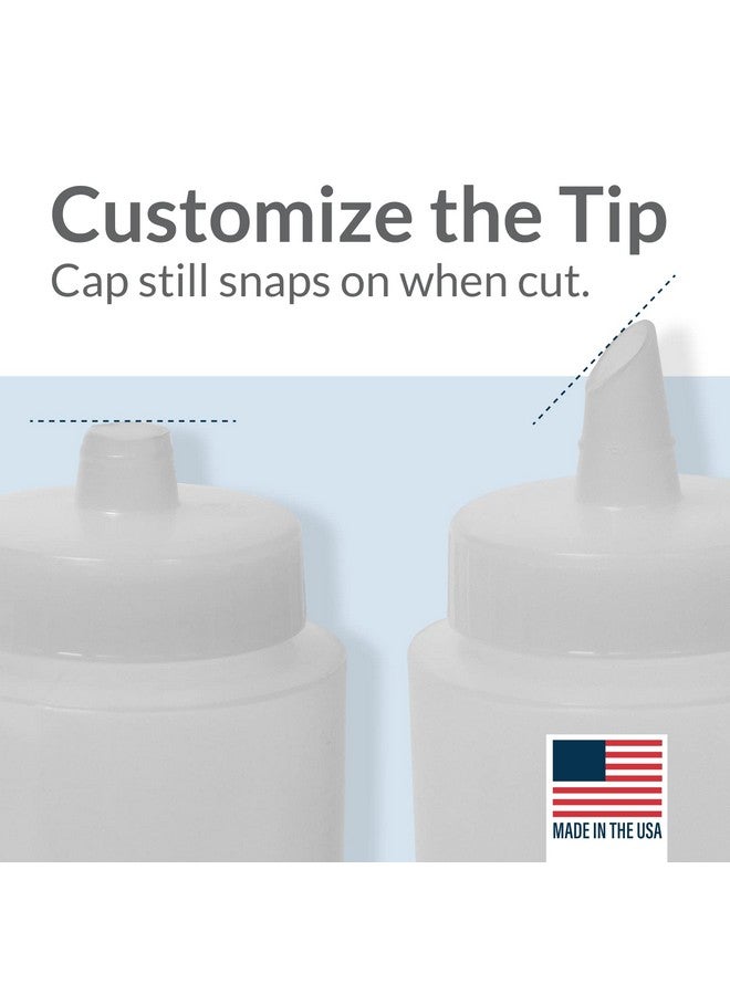 بيناكل ميركانتيل زجاجات توابل بلاستيكية قابلة للضغط من بيناكل ميركانتيل بغطاء أحمر، مجموعة من 6 زجاجات سعة 16 أونصة، ذات فوهة واسعة - Image 3