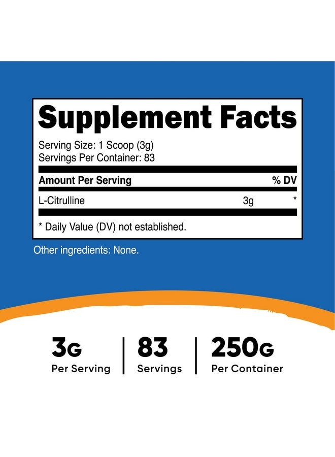 مسحوق نيوتريكوست بيور إل سيترولين (قاعدة) 250 جرام - Image 2