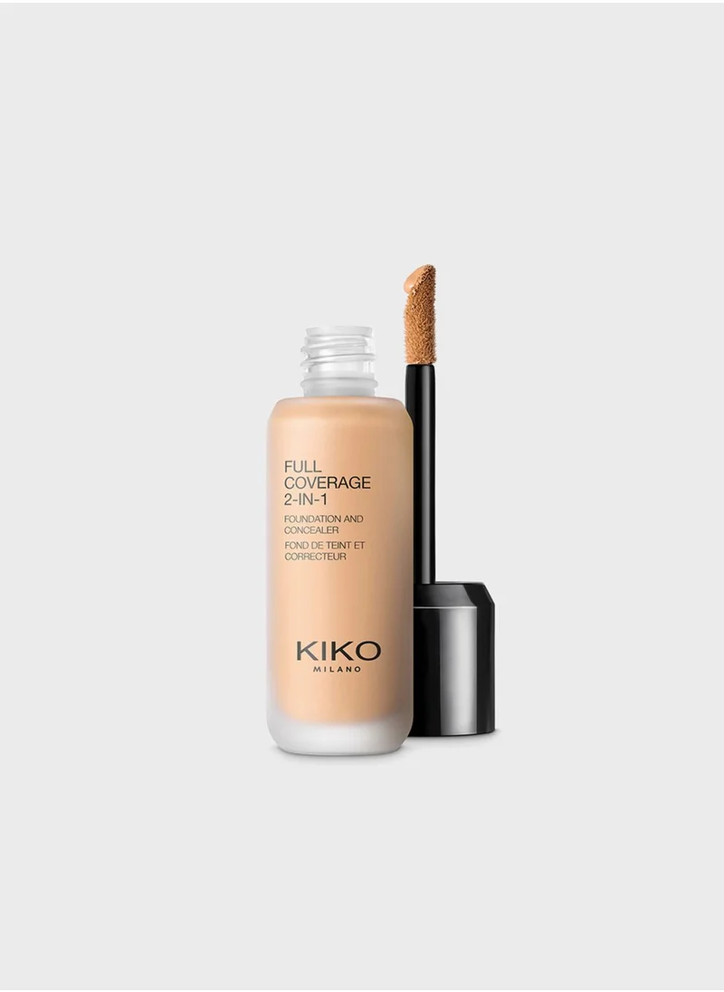 KIKO MILANO Full Coverage 2-In-1 Foundation & Concealer - Warm Beige 40 25ml