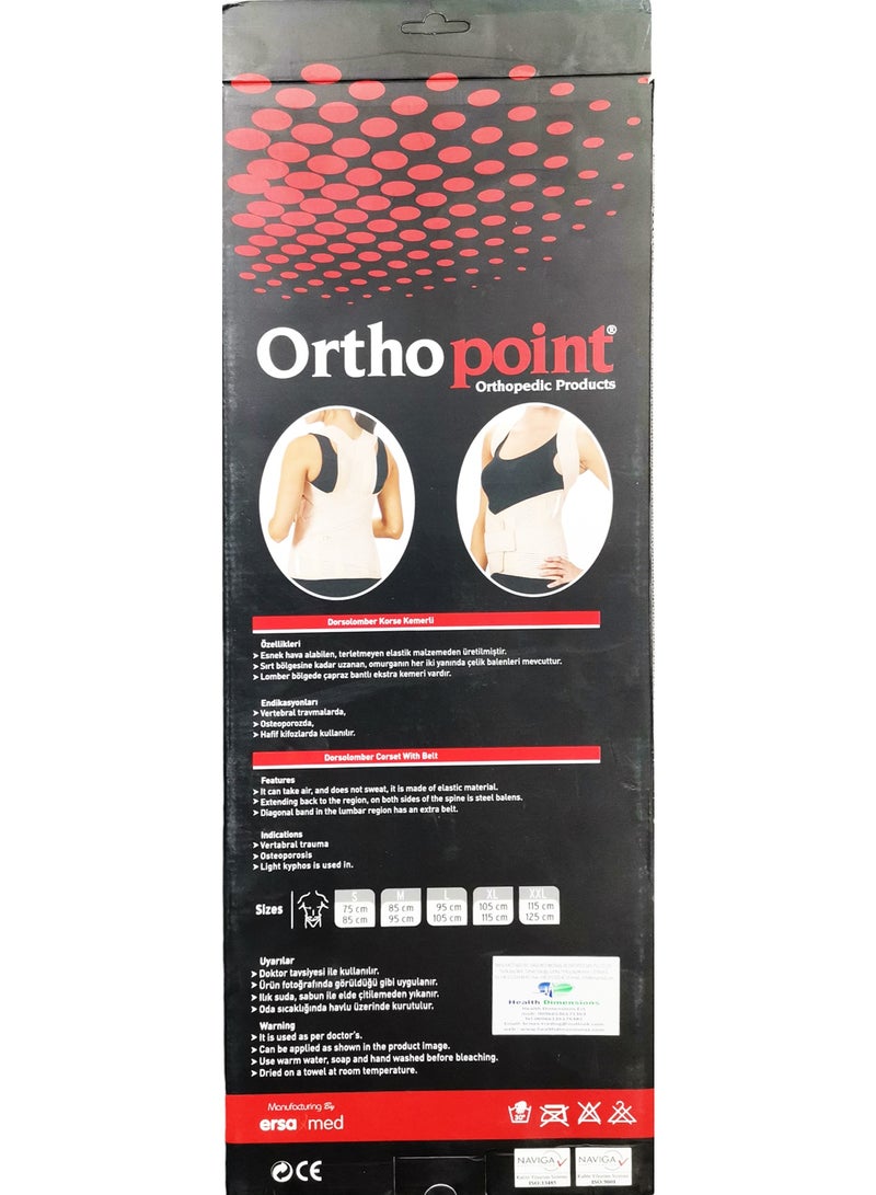 Point Full back support brace with Ortho point SL-330K - Image 3