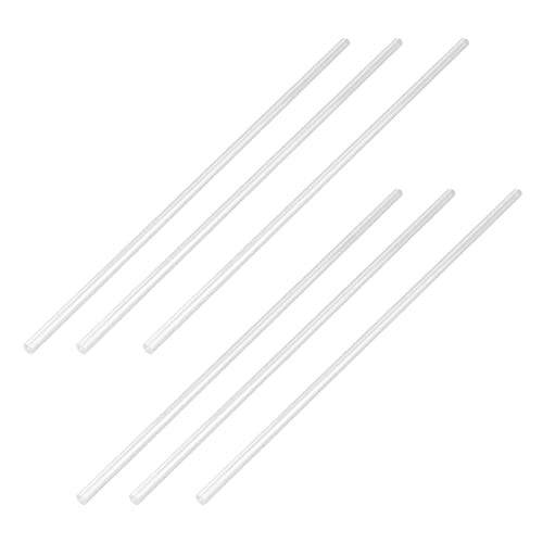 Oedema Clear Rigid Tubing Plastic Test Tubes Round Tube 0.24" OD, 0.15" ID, 6PCS - Image 1