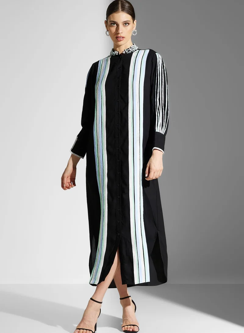 Threadz by Ajooni Color Block Pocket Detail Dress