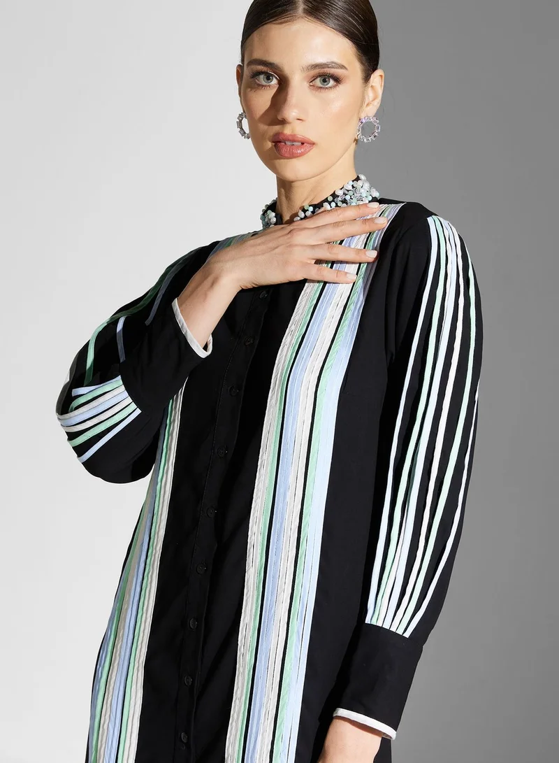 Threadz by Ajooni Color Block Pocket Detail Dress