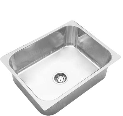 ARQUIN 304 Grade STAINLESS STEEL Single Bowl Kitchen Sink Chrome Finish 24x18x10 Square Round - Image 2