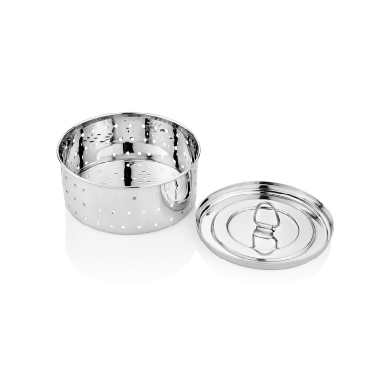 EMBASSY Stainless Steel Round Paneer Mould/Maker/Strainer | Diameter - 12.5 cms| Size - 3 | Perfect for Making Homemade Paneer/Cheese/Tofu | Dishwasher Safe - Image 1