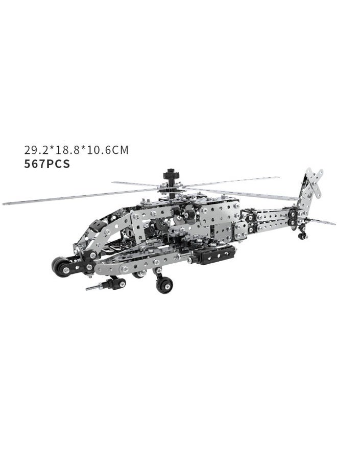 General 567 Piece Mounting Machine Set, Helicopter Metal Mounting Machine Set, Metal Rod Mounting Machine for Children 8-12 Years Old, Educational Toy Metal Puzzle Kit  - Image 5