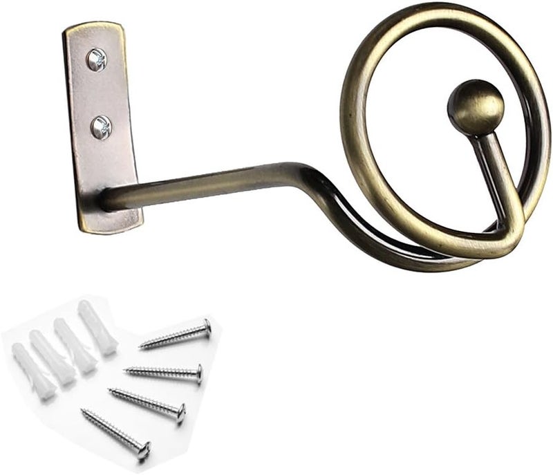 Elifel Decorative Tieback Metal Curtain Holdbacks 4 Pieces Wall Mounting Tiebacks for Curtains Curtain Holdbacks Tieback Hooks Tieback for Curtains - Image 5