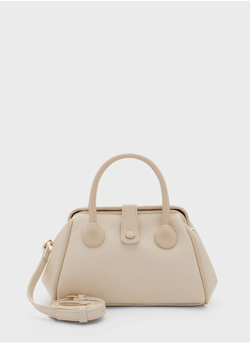 ELLA Button Detail Satchel Bag