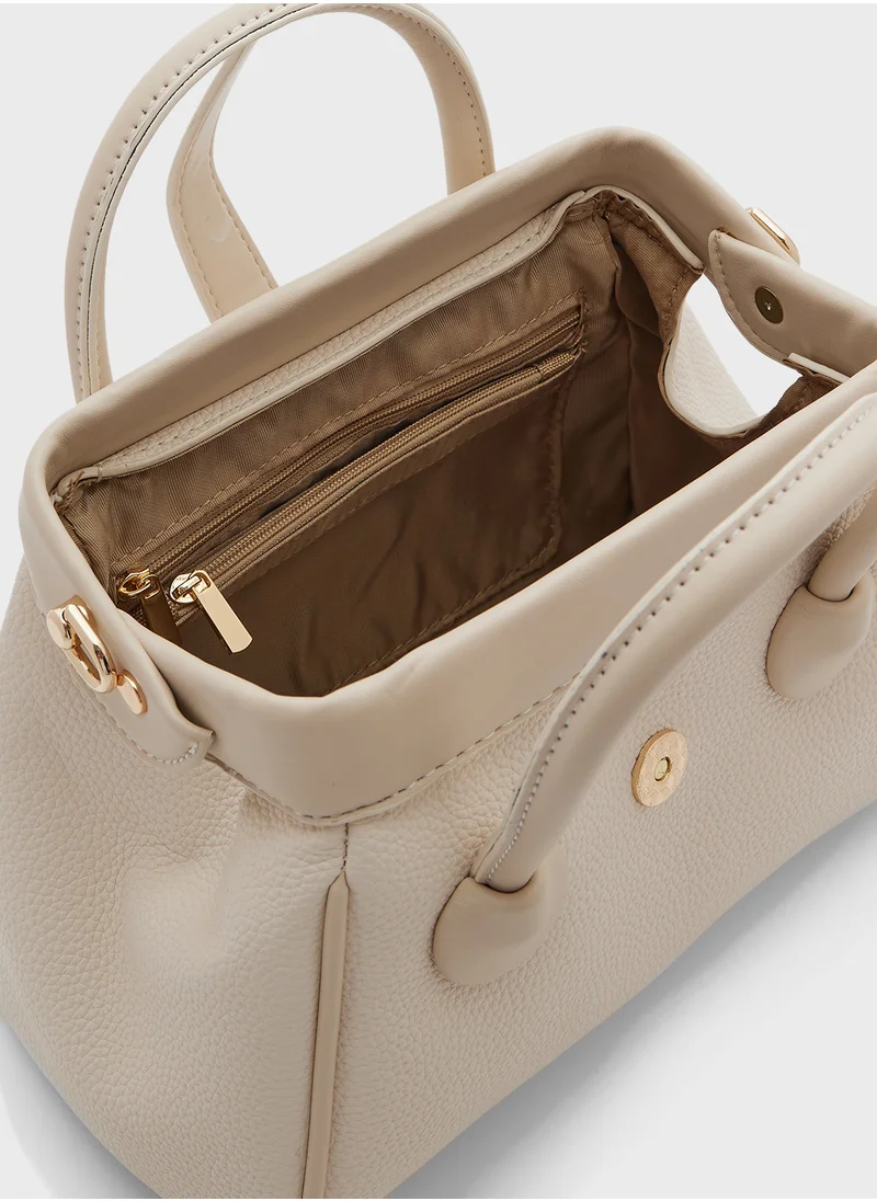 ELLA Button Detail Satchel Bag