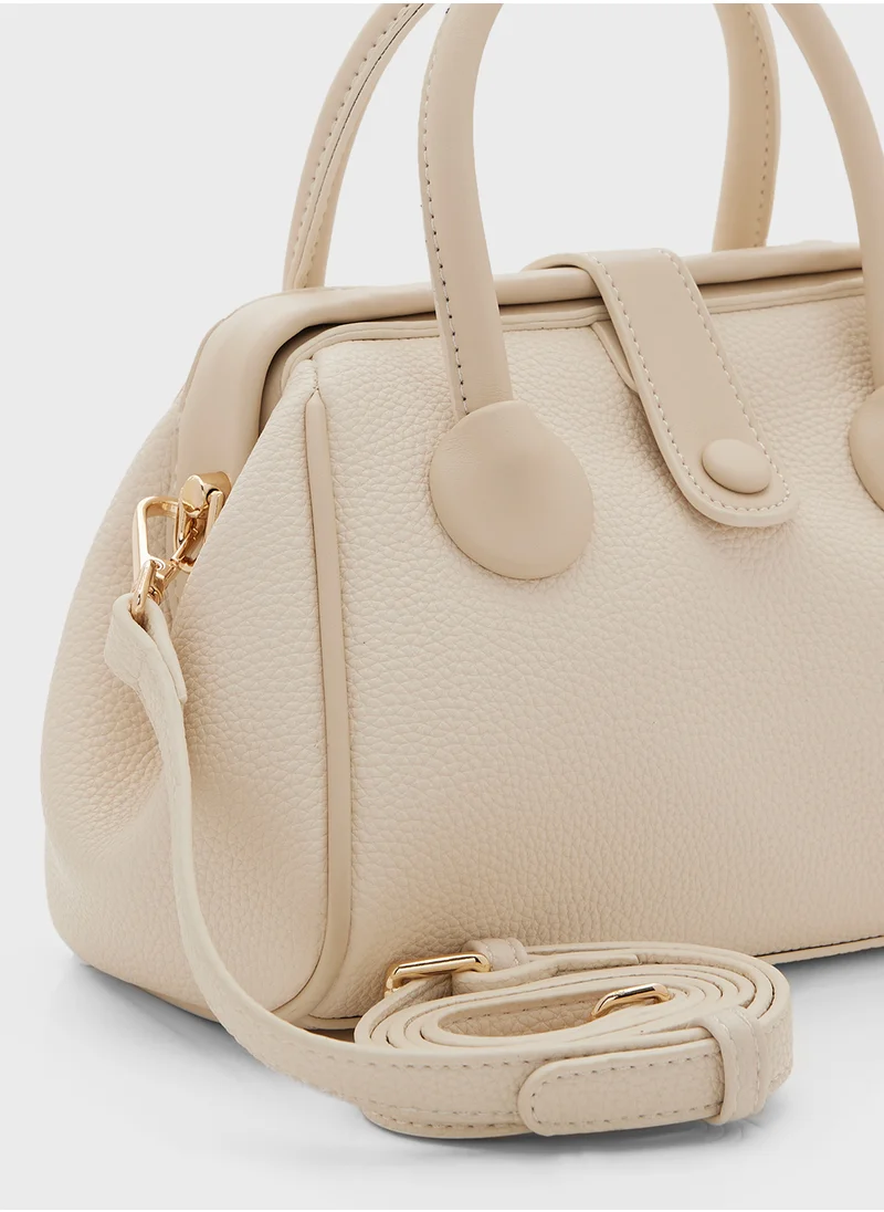 ELLA Button Detail Satchel Bag