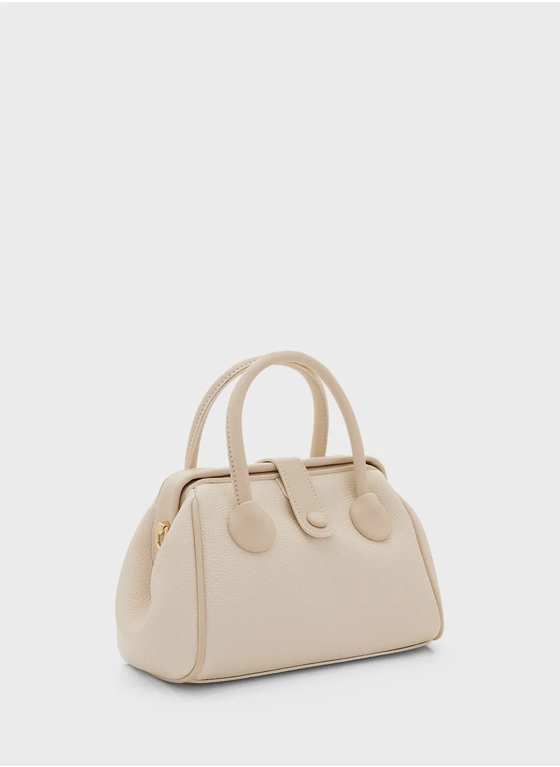 ELLA Button Detail Satchel Bag