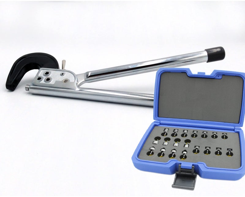 Wicks Aircraft مجموعة ضغط ريفيت يدوي بطول 2 إنش من ويكس للطائرات، للريفبتات الصلبة، تشمل مجموعة ريفيت مكونة من 6 قطع - Image 1