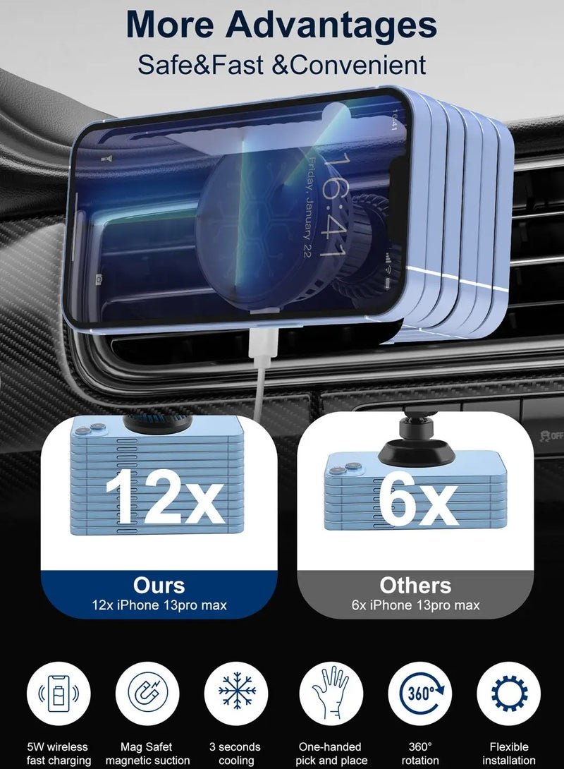 Sarafox Sarafox B9x Car Phone Holder with Cooling Fan for Mobile Phone with 15W Fast Wireless Charger  - Image 5