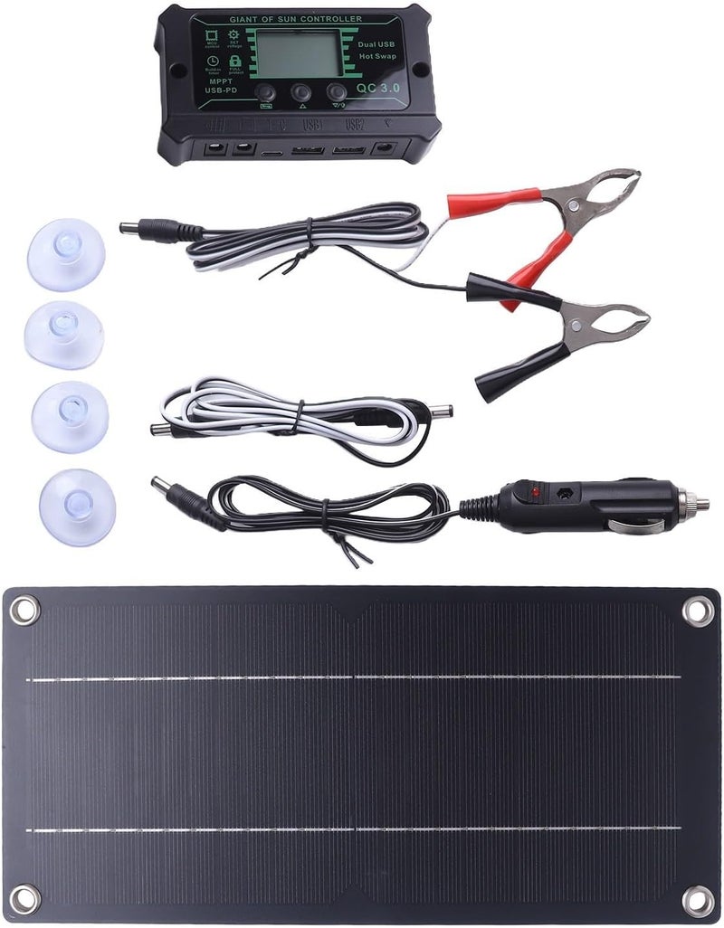Solar panel kit, 600W, 100A car caravan charging controller, 18V monocrystalline silicon energy system, lightweight foldable outdoor power supply - Image 3