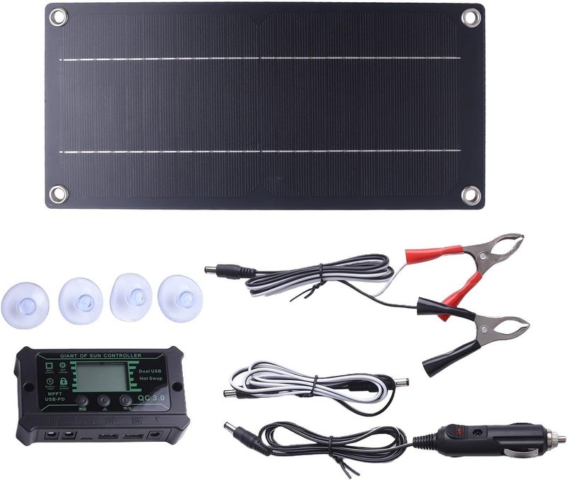 Solar panel kit, 600W, 100A car caravan charging controller, 18V monocrystalline silicon energy system, lightweight foldable outdoor power supply - Image 2