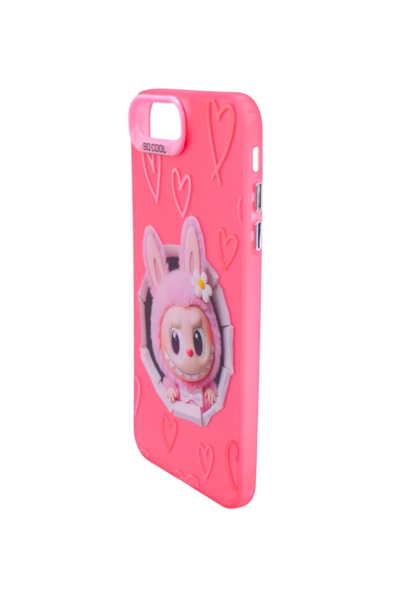 TPU LABUBU Printed Back Cover Case For iPhone 7 Plus - Pink - Image 3
