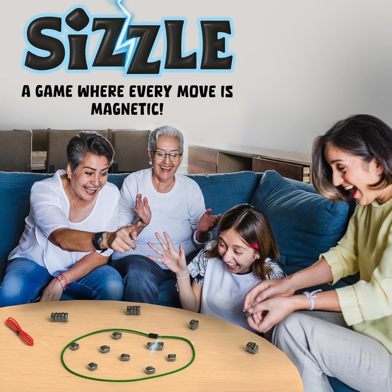 DARDRIS Magnetic Sizzle Game | Strategic Game for Travel Kids, Adults & Family for All Age | 24 Irregural Magnet Stones| Portable Puzzle Chess |Fun Strategy & Educational - Image 2