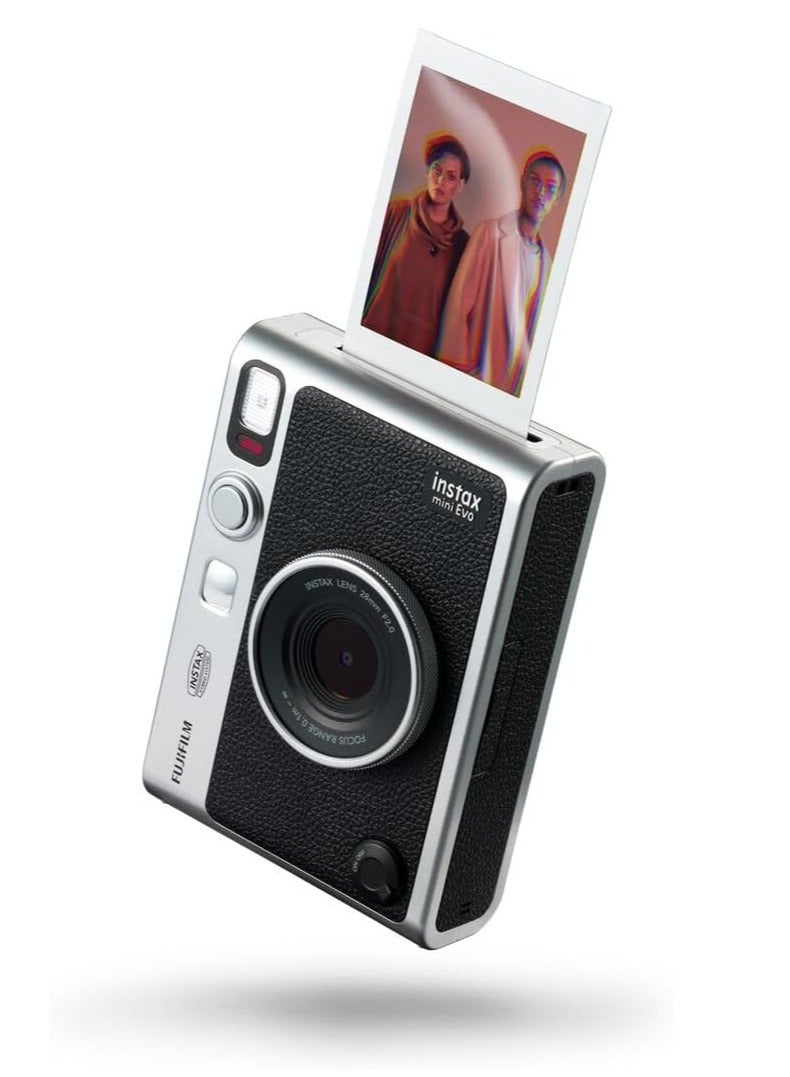 Generic Fujifilm INSTAX Mini EVO Hybrid Instant Camera – Black (USB-C) | Instant Print with Digital Preview, Creative Modes & Built-In Selfie Mirror - Image 1