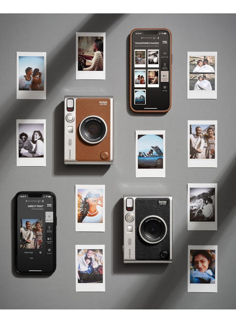 Generic Fujifilm INSTAX Mini EVO Hybrid Instant Camera – Black (USB-C) | Instant Print with Digital Preview, Creative Modes & Built-In Selfie Mirror - Image 2