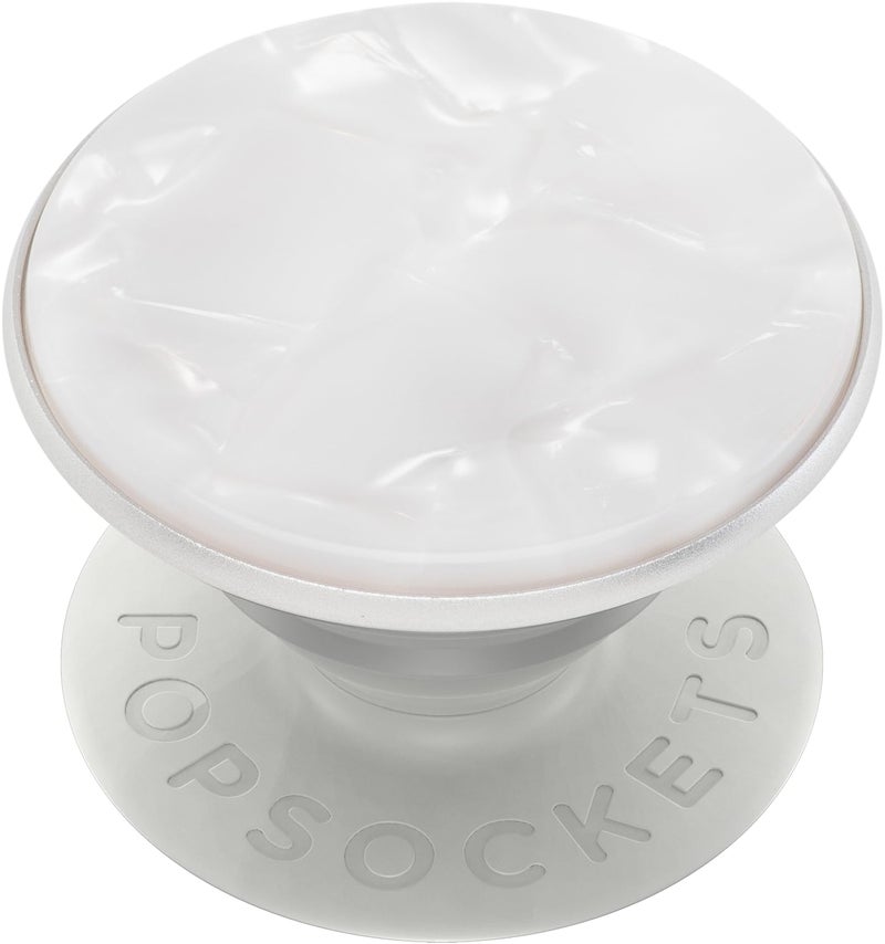 PopSockets Adhesive Phone Grip, Holder, Phone Stand, White - Pearl White - Image 1