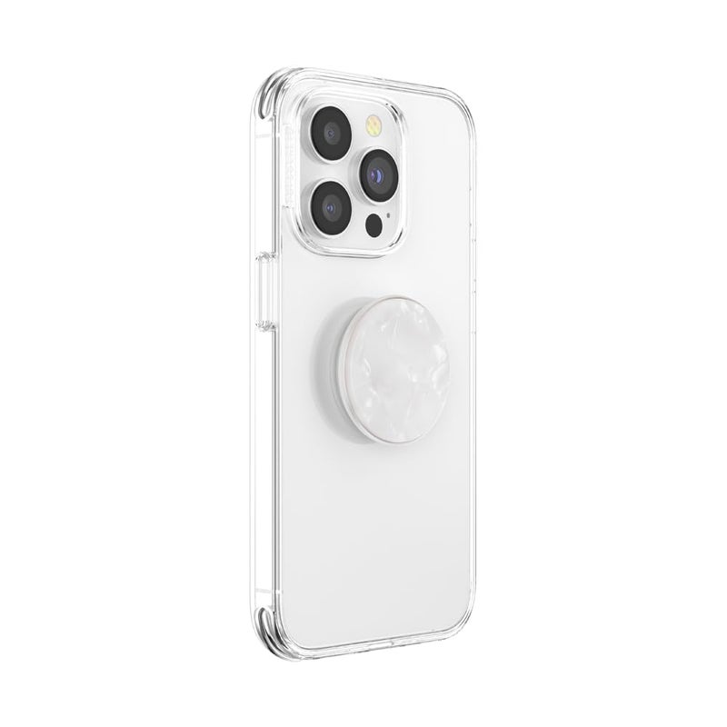 PopSockets Adhesive Phone Grip, Holder, Phone Stand, White - Pearl White - Image 3