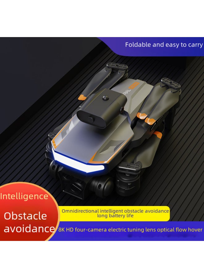 Remote Control Airplane Toy - Stunt Plane Glider Aerobatics 360-degree Rotation For Indoor Outdoor Play-Color:P18 -- Orange-Three-Lens Optical Flow Electrical Adjustment [360 Obstacle Avoidance]]-Specifications:Single Electric Version  - Image 4