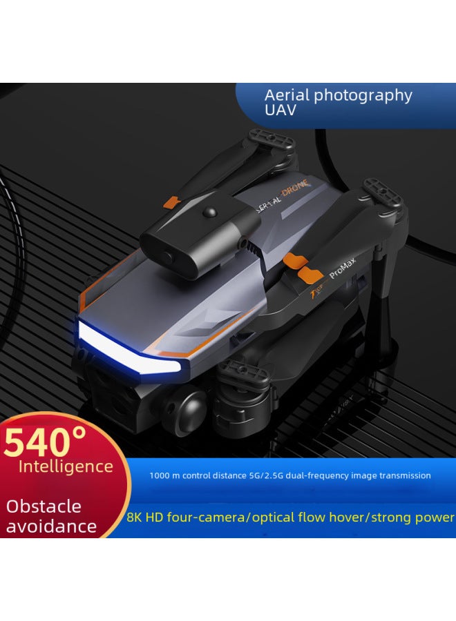 Remote Control Airplane Toy - Stunt Plane Glider Aerobatics 360-degree Rotation For Indoor Outdoor Play-Color:P18 -- Orange-Three-Lens Optical Flow Electrical Adjustment [360 Obstacle Avoidance]]-Specifications:Single Electric Version  - Image 3